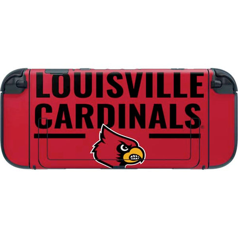 University of Louisville Cardinals Striped Nintendo Switch 2 (2025) with Joy-Con Skin
